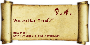 Veszelka Arnó névjegykártya